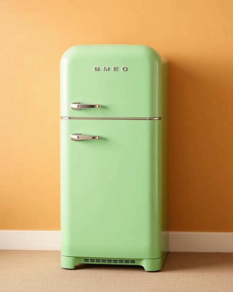 Frigorífico Smeg verde pastel estilo años 50